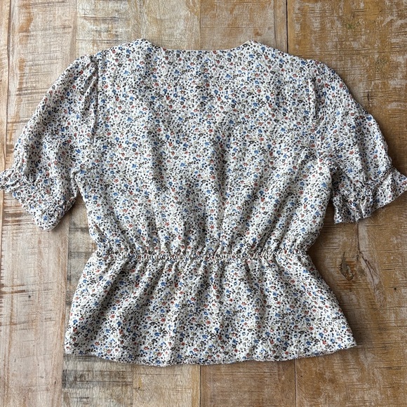 Madewell Floral Button-Down Silk Blouse XS - Picture 6 of 6